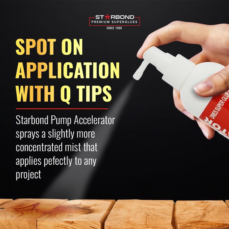 Starbond Pinocchio Pump CA Glue Accelerator, Instantly Dries Super Glue, 8 oz - Image 2